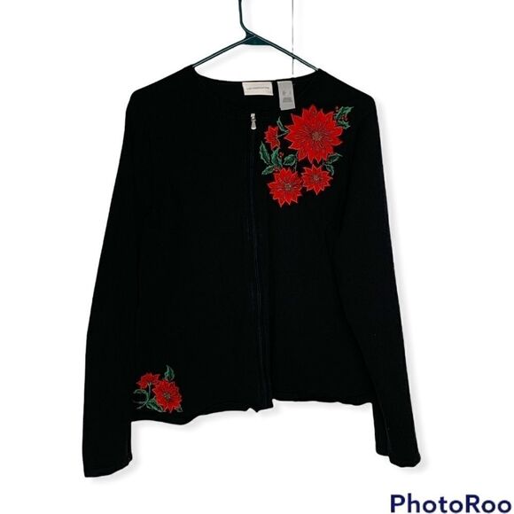 LIZ claiborne embroidered sweater - Picture 1 of 9